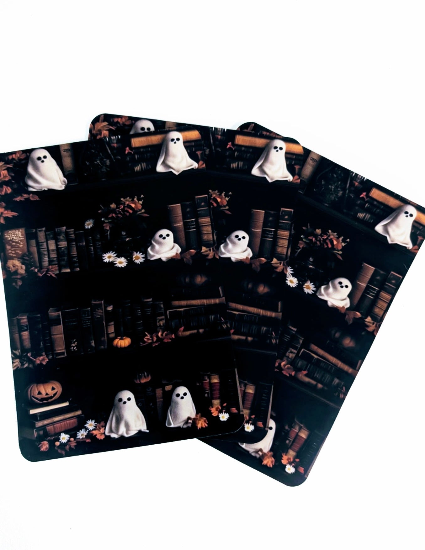Ghostly Bookshelf Kindle Insert