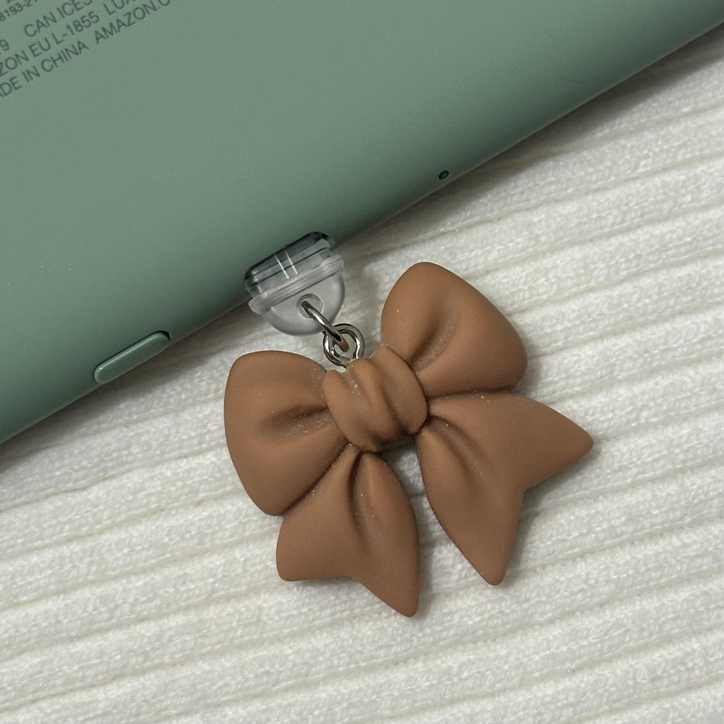 Brown Bow Charm