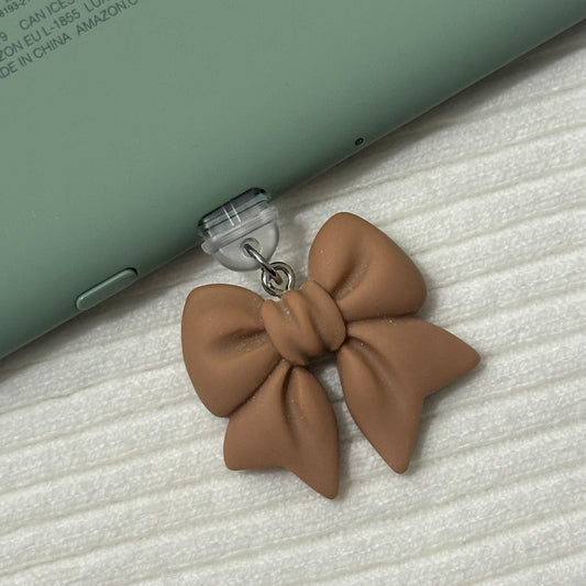 Brown Bow Charm