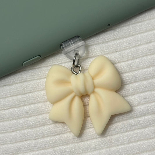 Cream Bow Charm