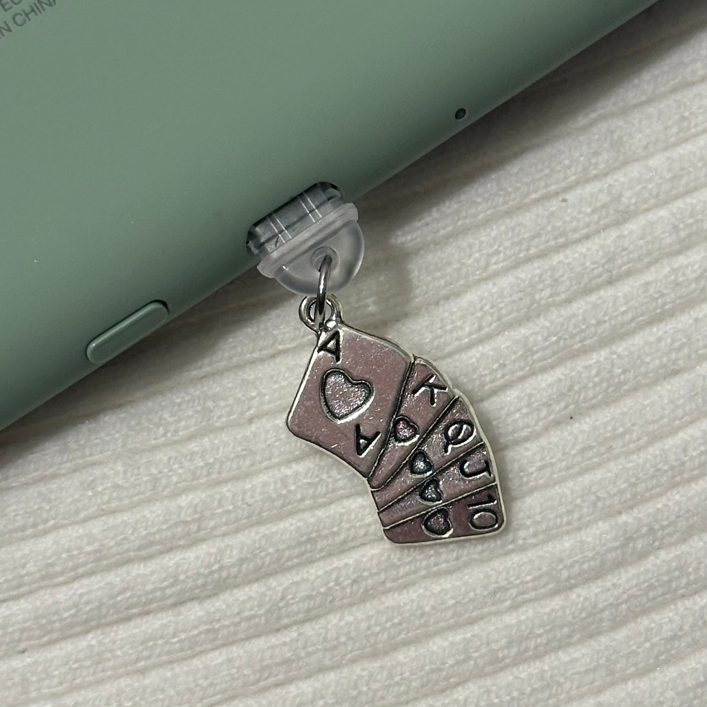 Silver Cards Charm