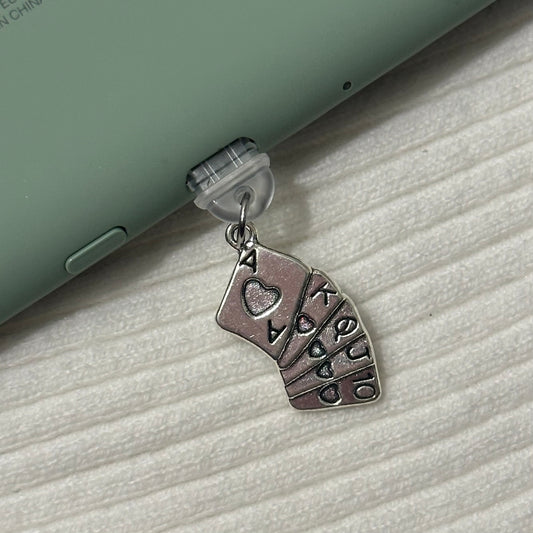 Silver Cards Charm