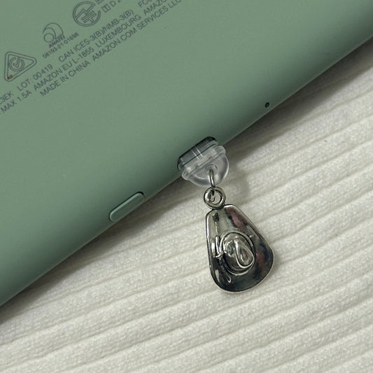 Silver Hat Charm