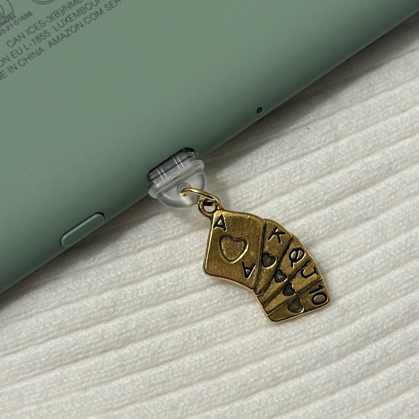 Gold Cards Charm