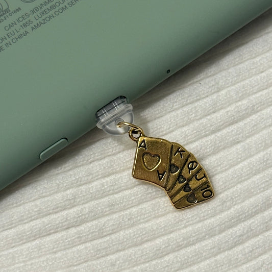 Gold Cards Charm
