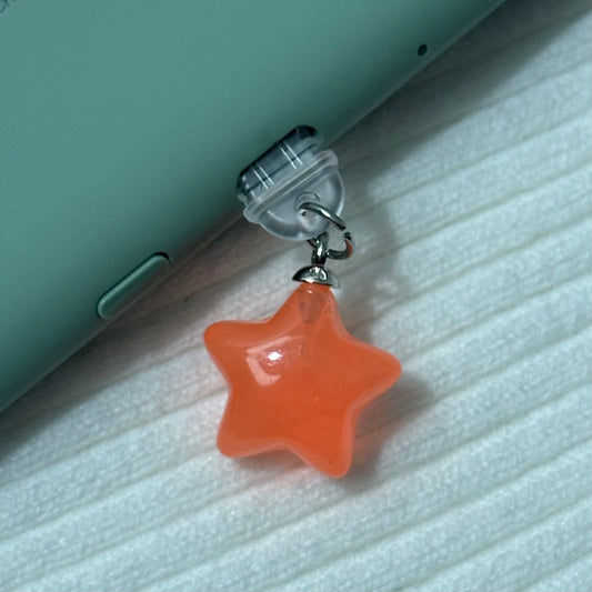 Jelly Orange Star Charm