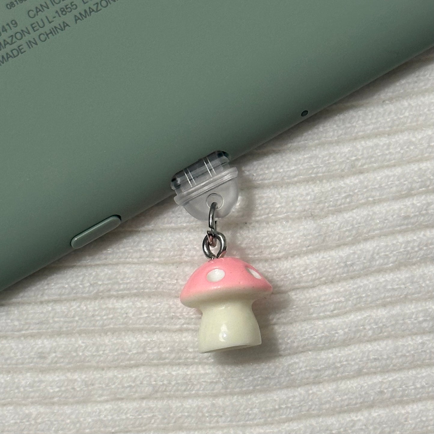 Pink Mushroom Charm