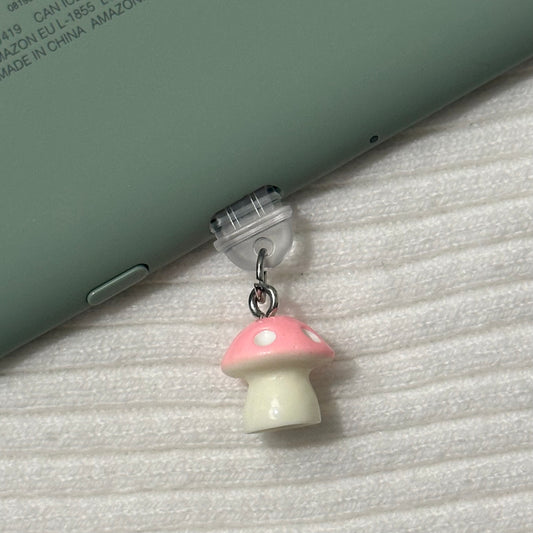 Pink Mushroom Charm