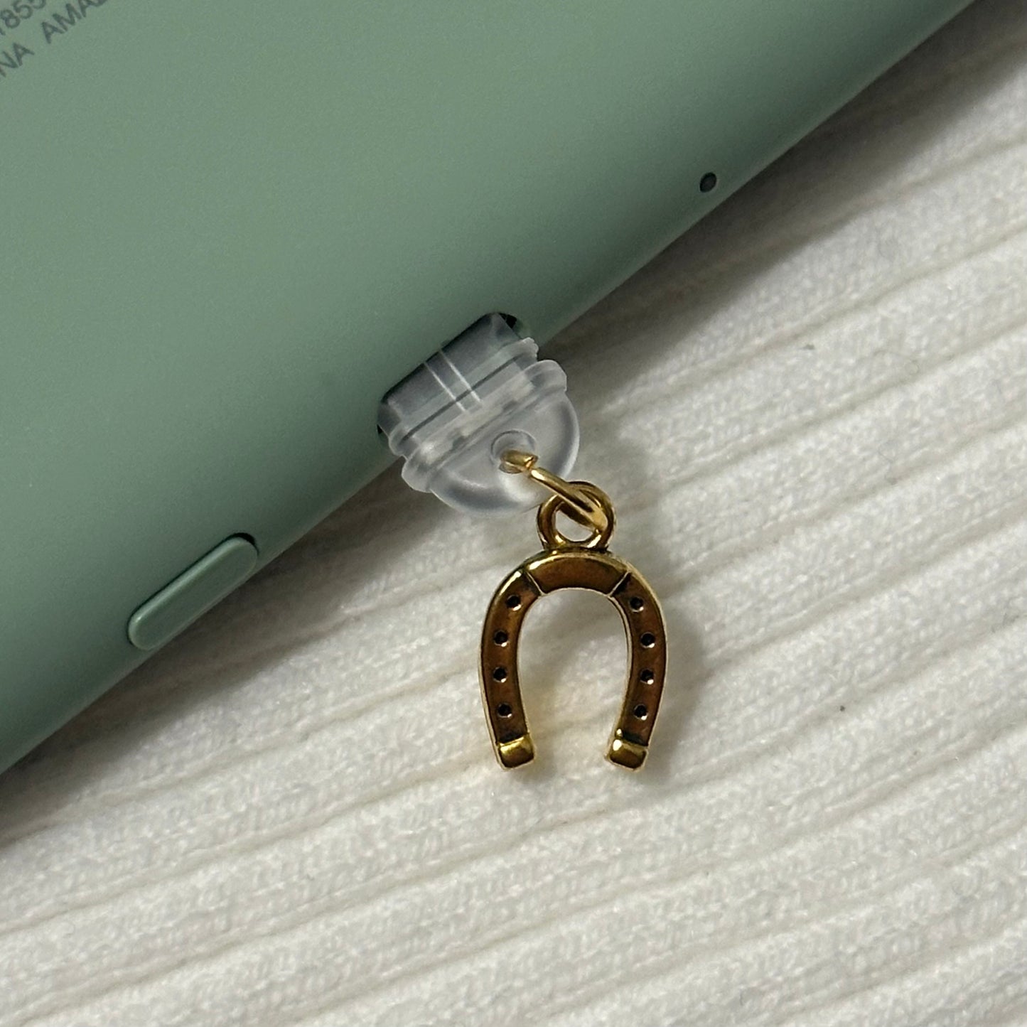 Gold Horseshoe Charm