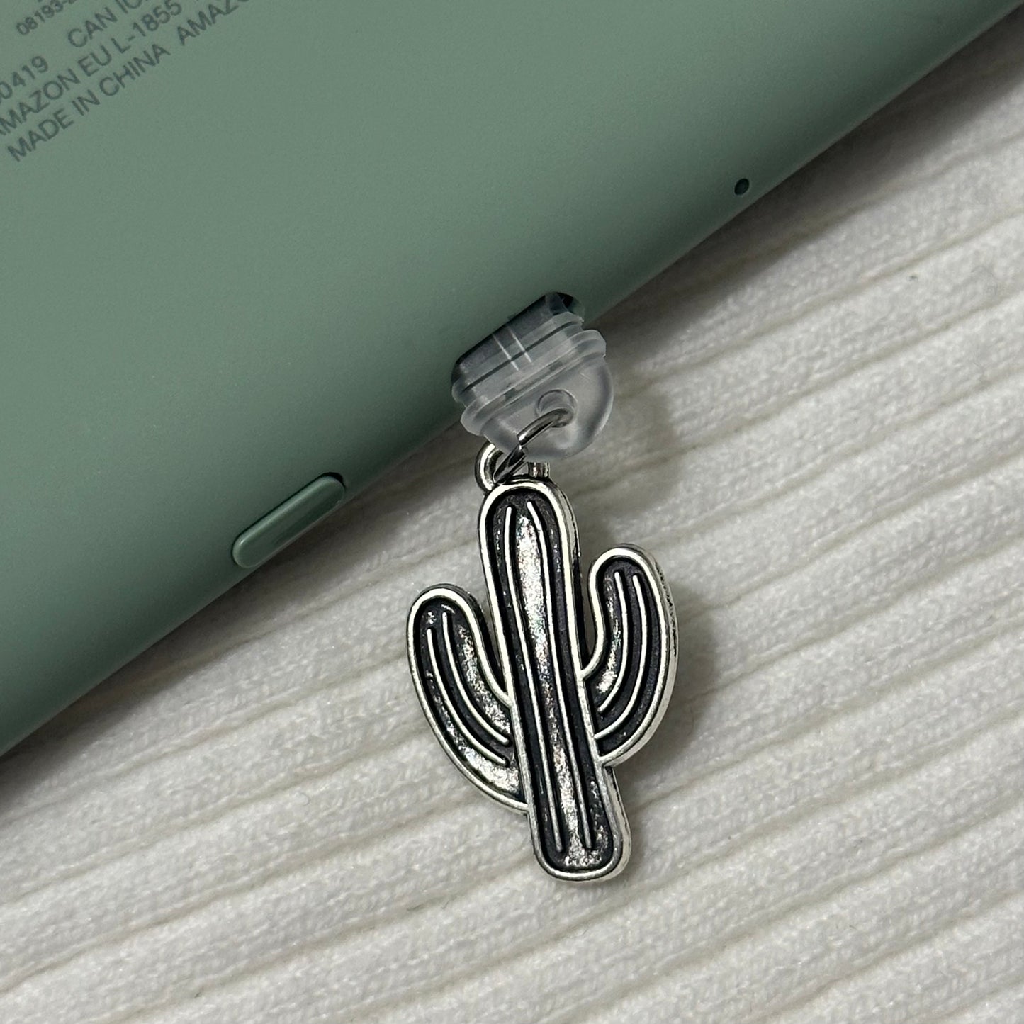 Silver Cacti Charm